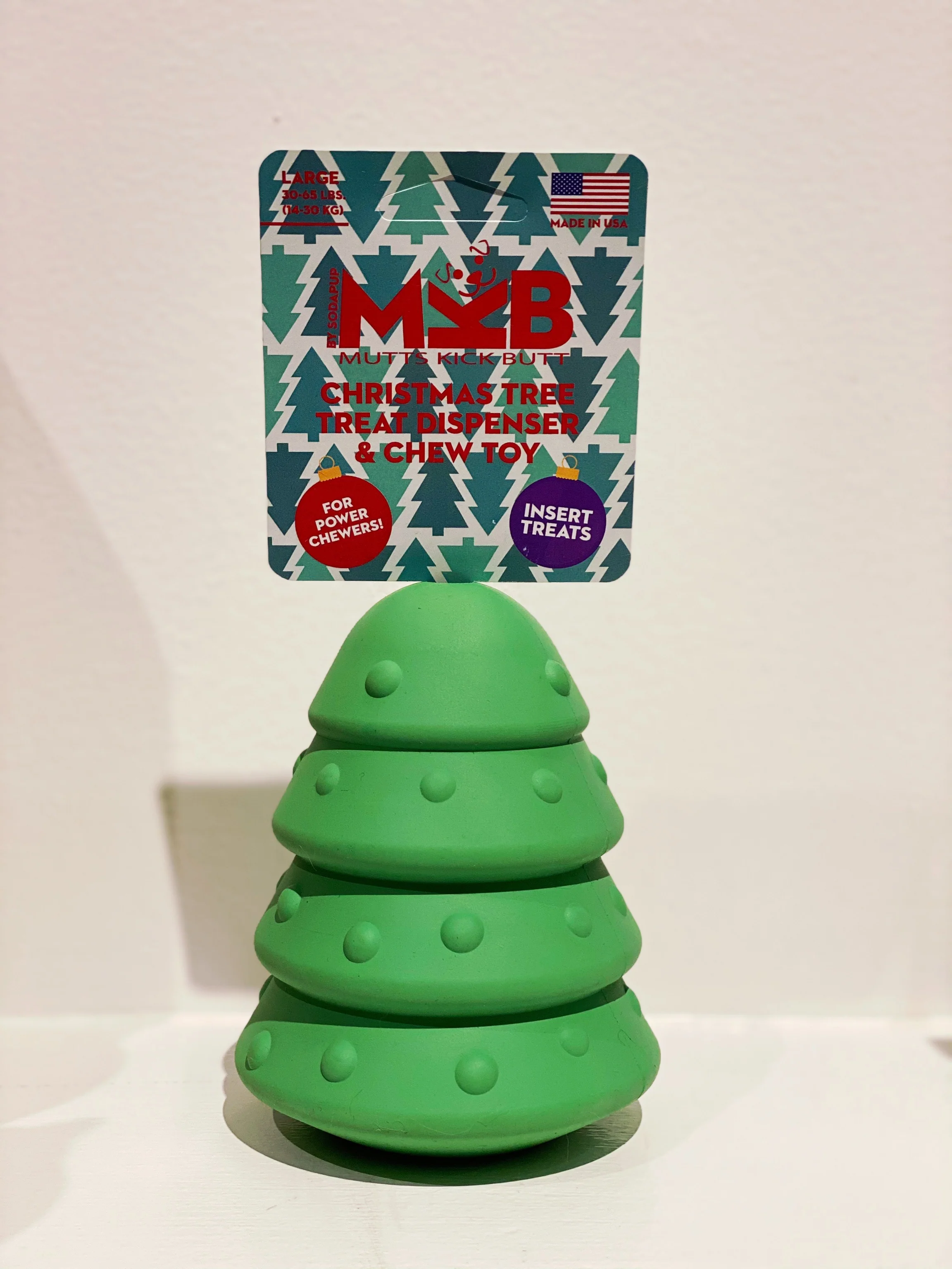 Durable Rubber Christmas Tree Chew Toy & Dog Treat Dispenser - Image 6