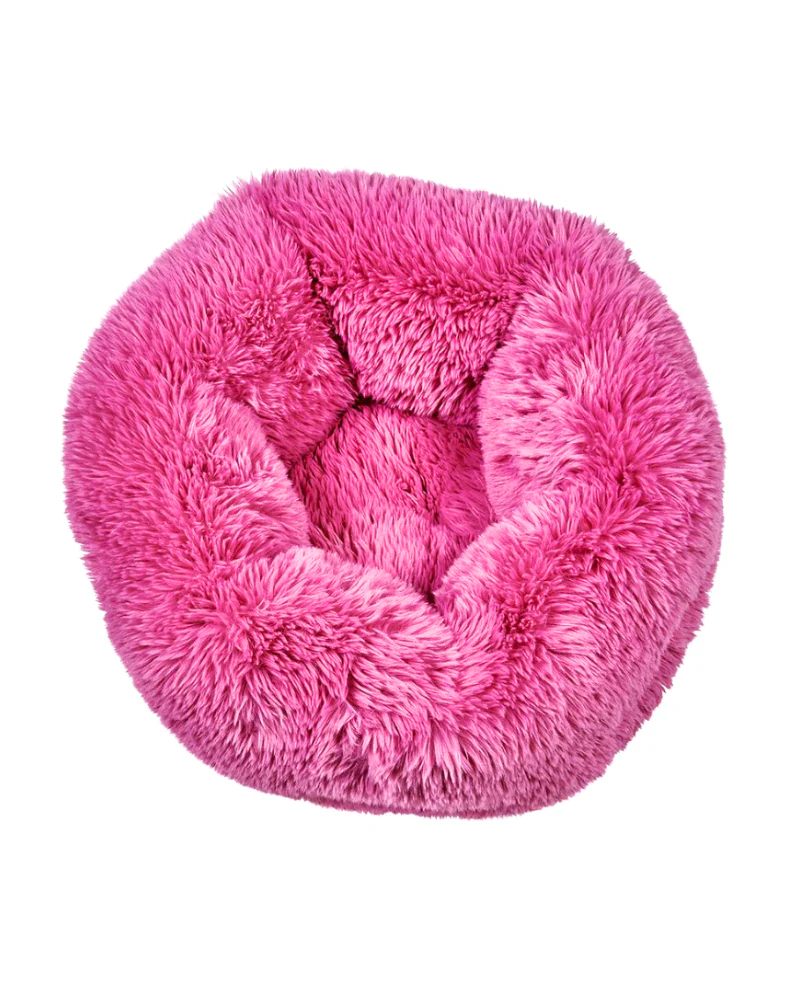 Muffy Soft Faux Fur Bed for Dogs & Cats in Cherry Blossom or BW Bengal - Image 5