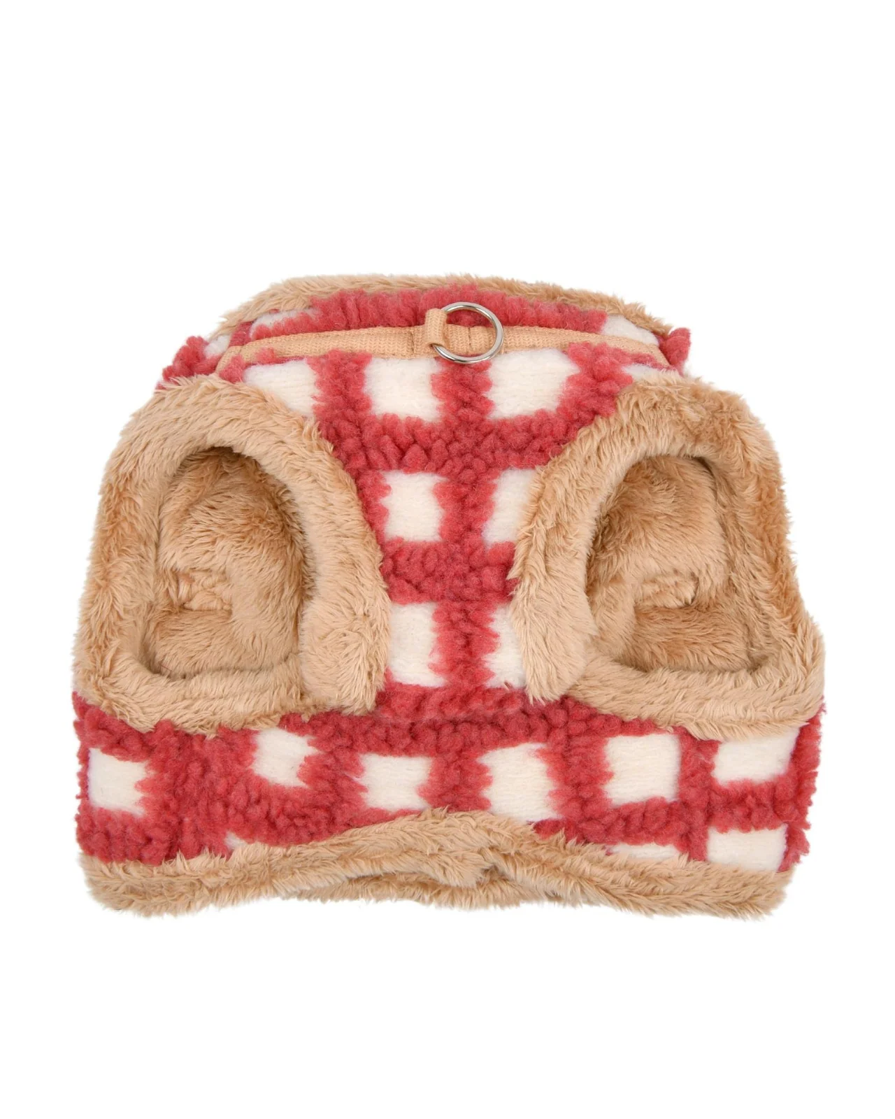 Soft Fleece Step-In Dog Harness In Coral Waffle Pattern (FINAL SALE) - Image 3