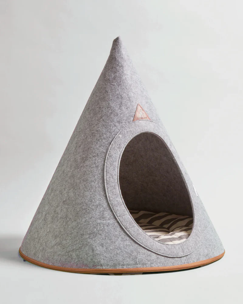 Soft Packable Pet Cave in Grey - Image 4