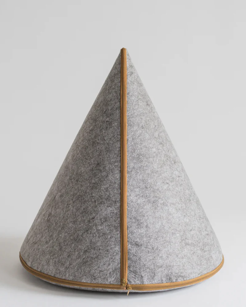 Soft Packable Pet Cave in Grey - Image 5