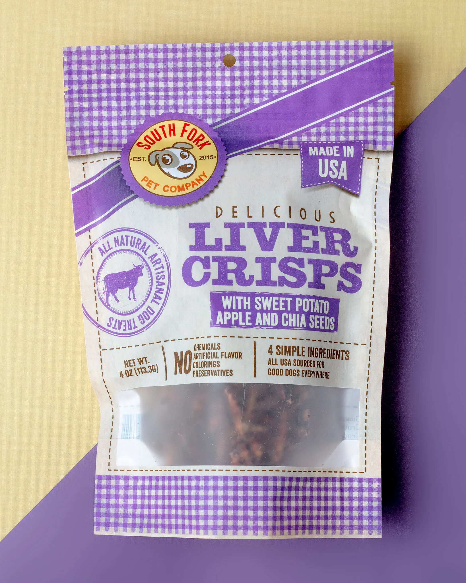 Liver Crisps with Sweet Potato, Apple & Chia Seeds Dog Treats