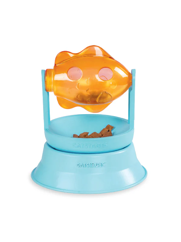Spin the Fish Cat Treat Toy