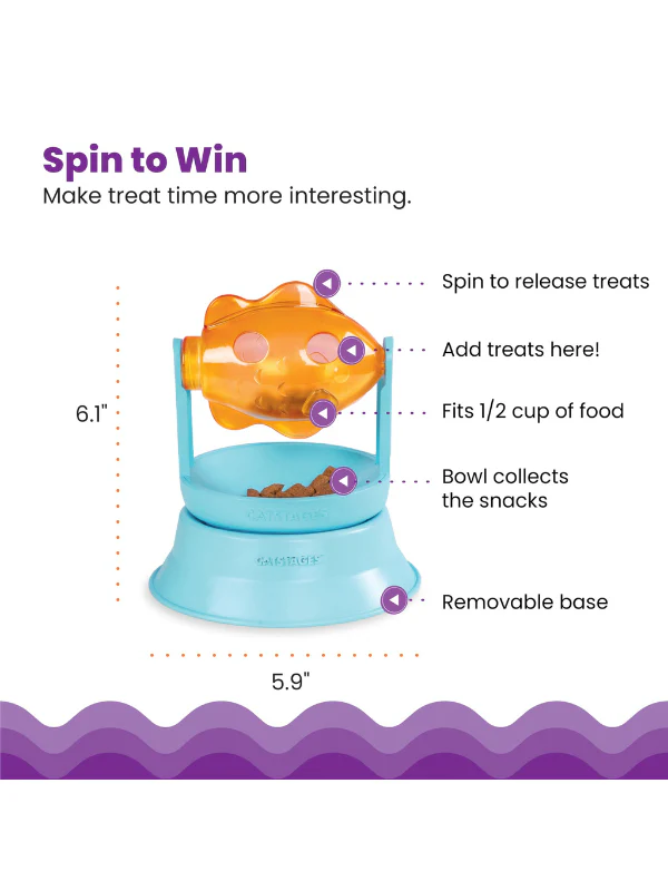 Spin the Fish Cat Treat Toy - Image 3
