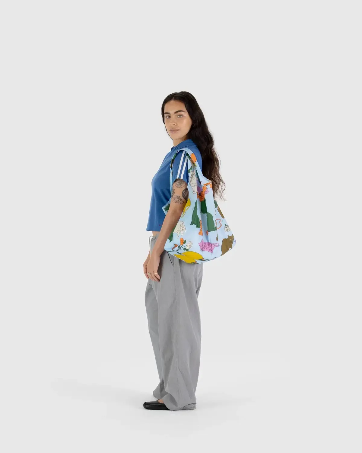 Baggu Reusable Bag in Table Cats - Image 2
