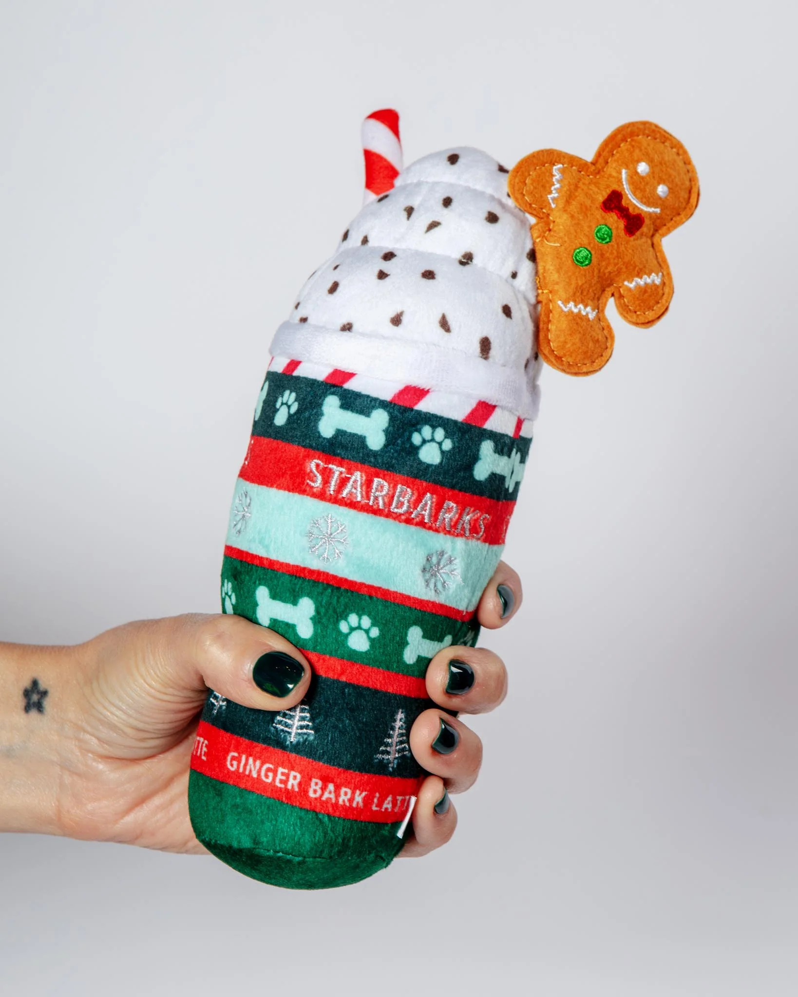 Starbarks Ginger Bark Latte Squeaky Plush Dog Toy - Image 2