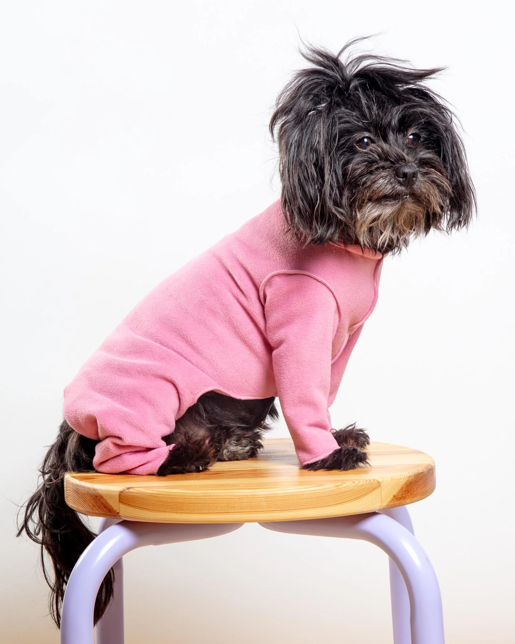 Stretch Fleece Onesie in Rose Pink (Made in the USA) (DOG & CO. + GOLD PAW Exclusive!) (FINAL SALE)