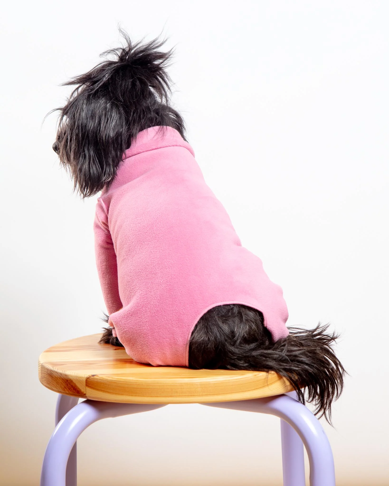 Stretch Fleece Onesie in Rose Pink (Made in the USA) (DOG & CO. + GOLD PAW Exclusive!) (FINAL SALE) - Image 2