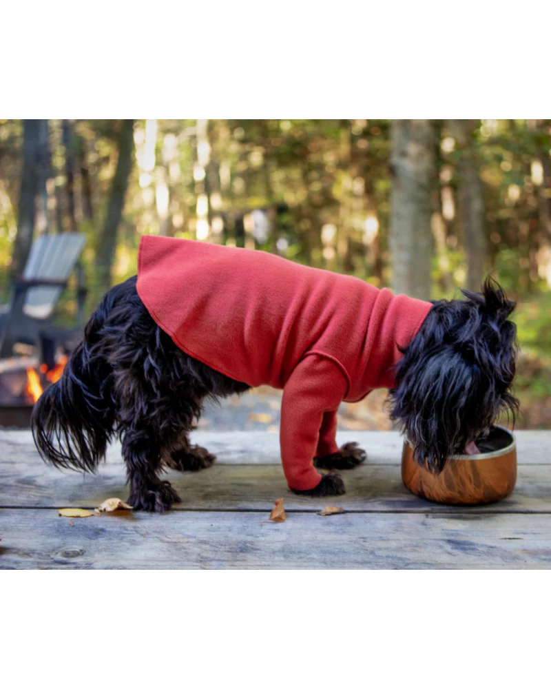 Long-Sleeve Stretch Fleece in Paprika (Made in the USA, DOG & CO. + GOLD PAW Exclusive!) - Image 3