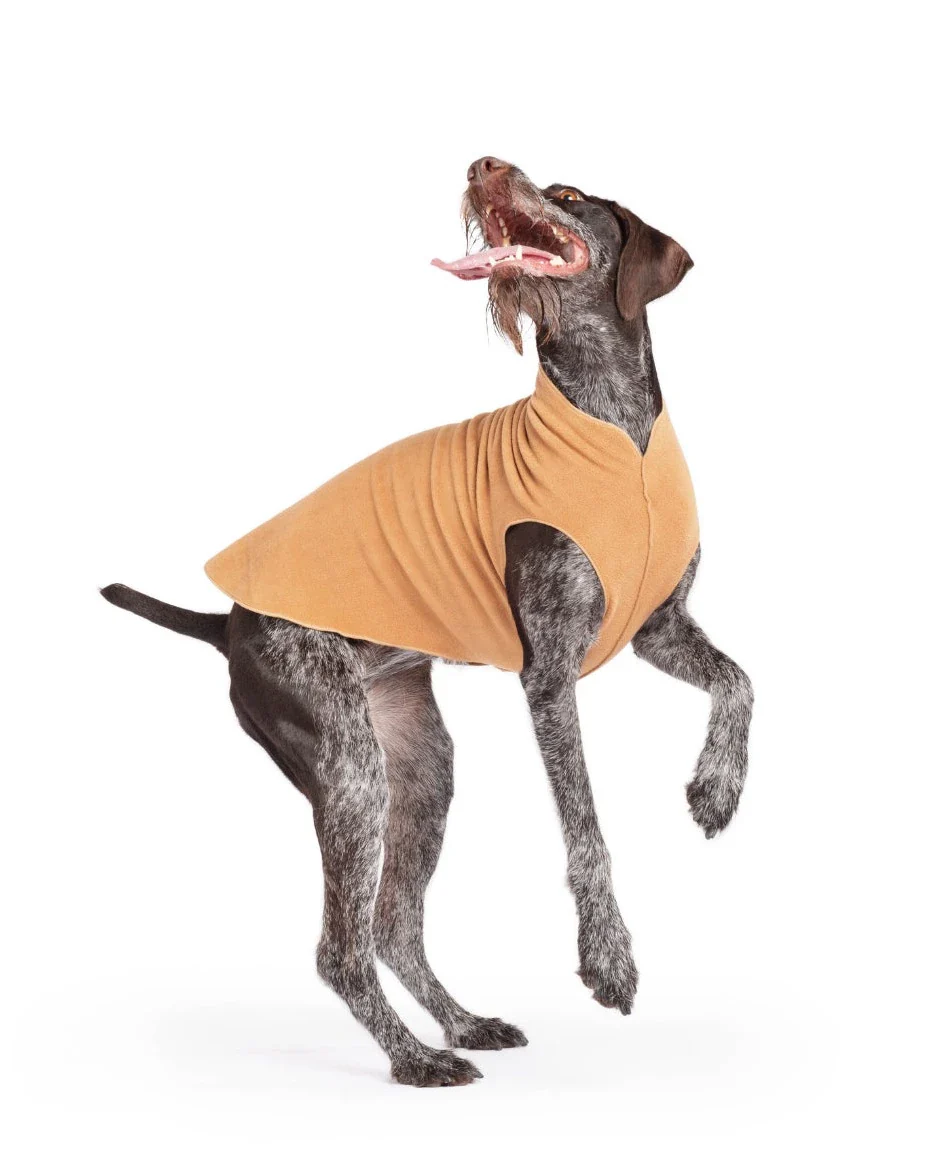 Stretch Fleece Dog Pullover in Chipmunk - Image 2