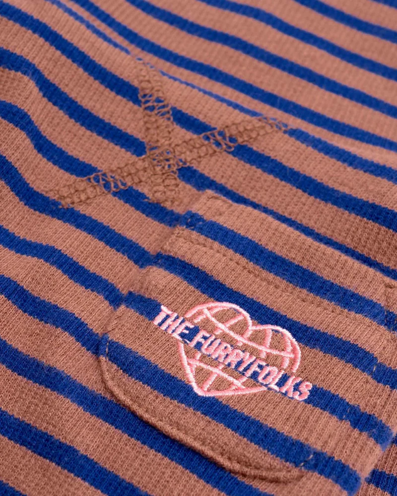 Stripe Dog Tee in Cobalt + Brown (FINAL SALE) - Image 4