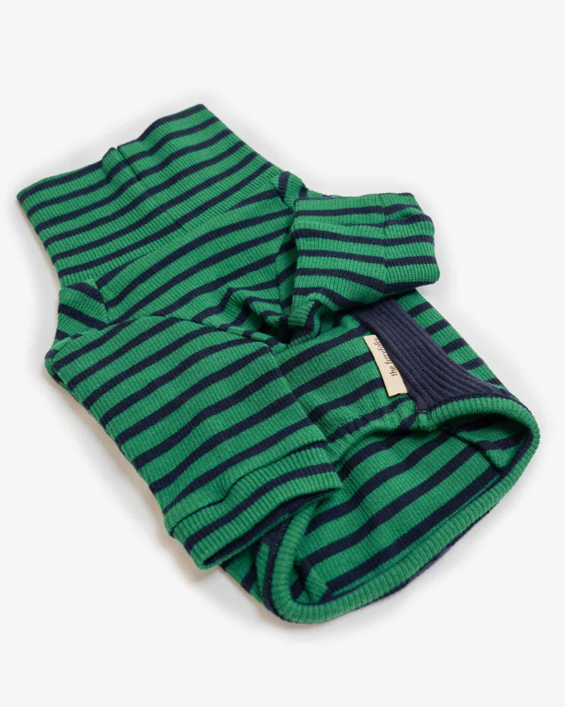 Stripe Dog Tee in Green & Navy (FINAL SALE) - Image 6