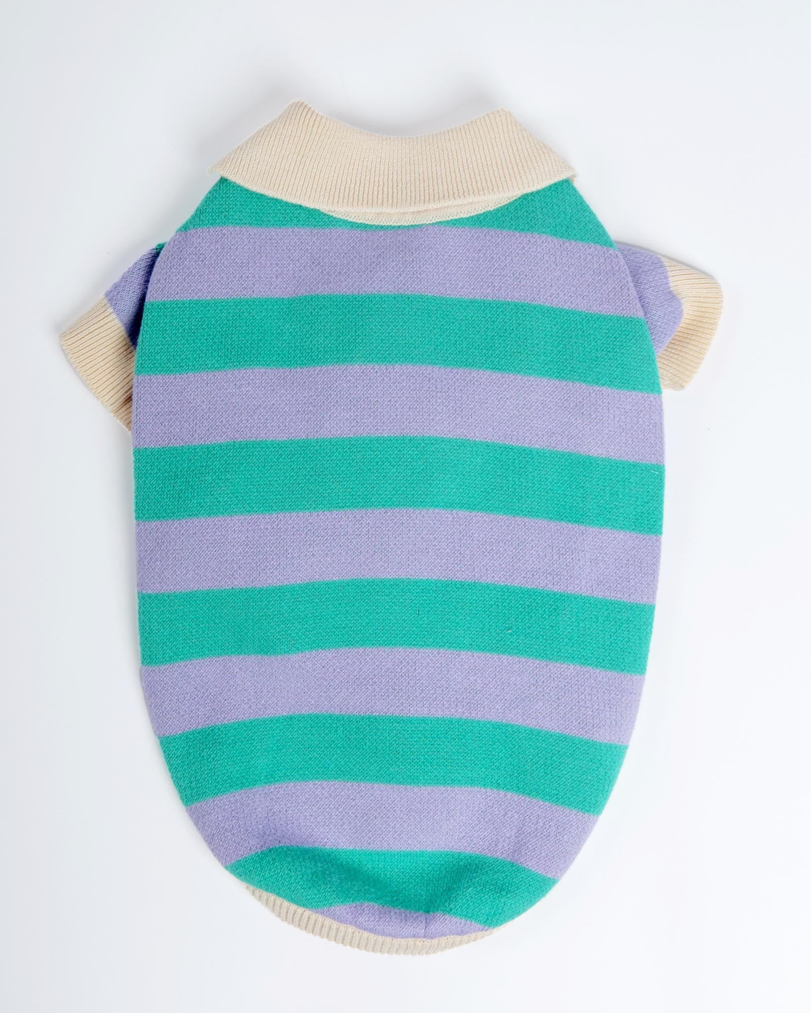 Striped Rugby Knit Dog Sweater (FINAL SALE) - Image 4