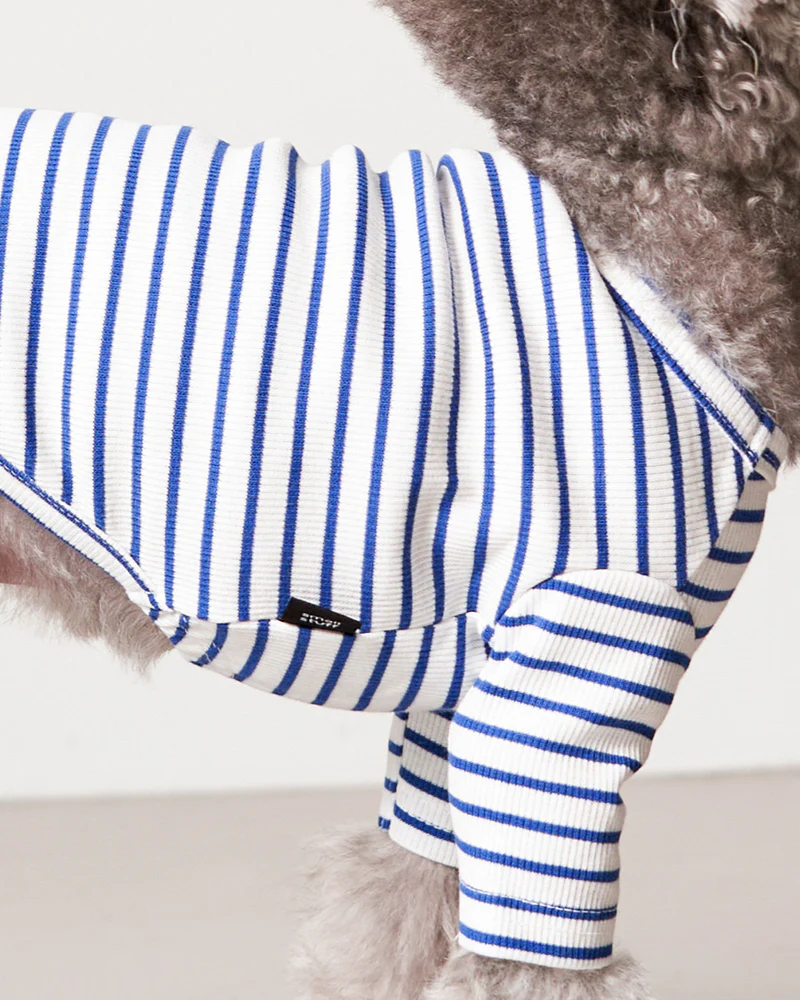 Striped Dog T-Shirt in Blue - Image 4