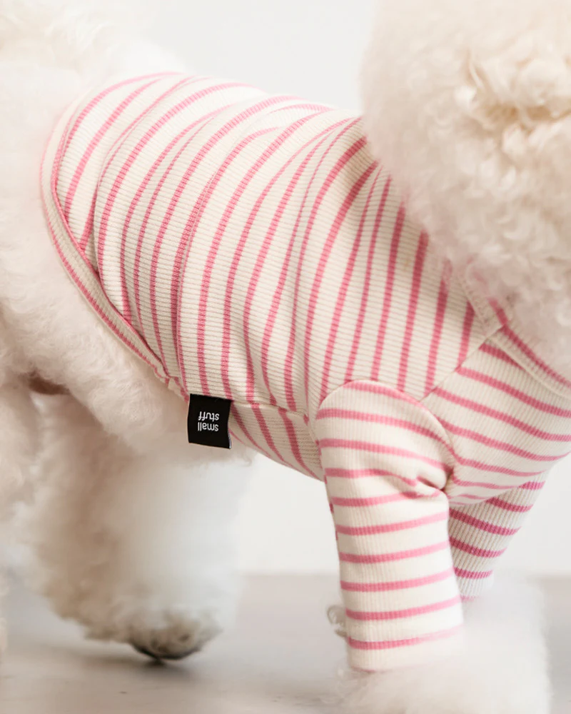 Striped Dog T-Shirt in Pink (FINAL SALE) - Image 2