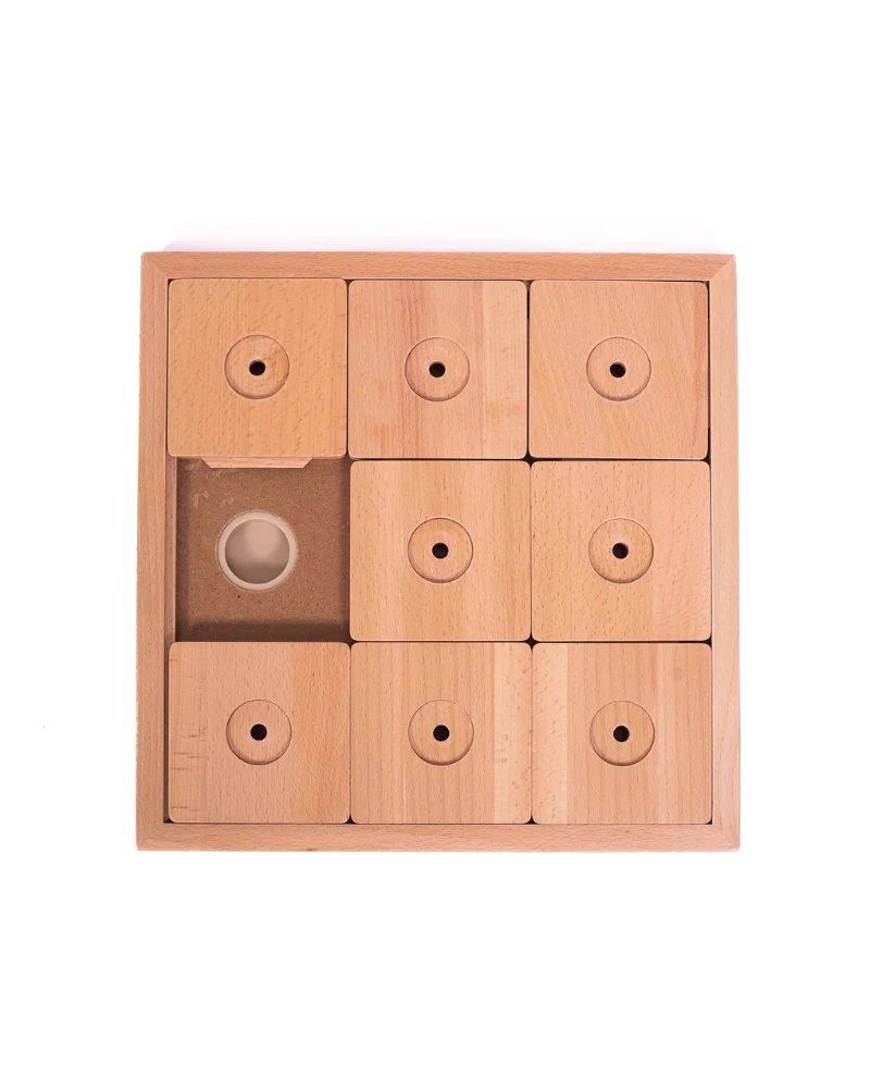 Large Square Sudoku Dog Treat Puzzle Game in Wood (9 Squares) - Image 2