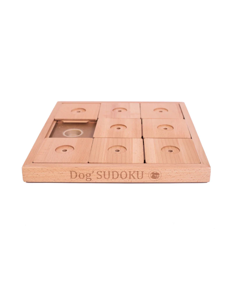 Large Square Sudoku Dog Treat Puzzle Game in Wood (9 Squares) - Image 4