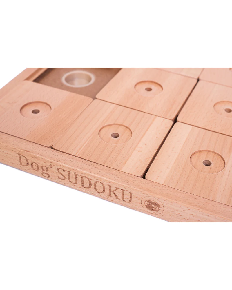 Large Square Sudoku Dog Treat Puzzle Game in Wood (9 Squares) - Image 7