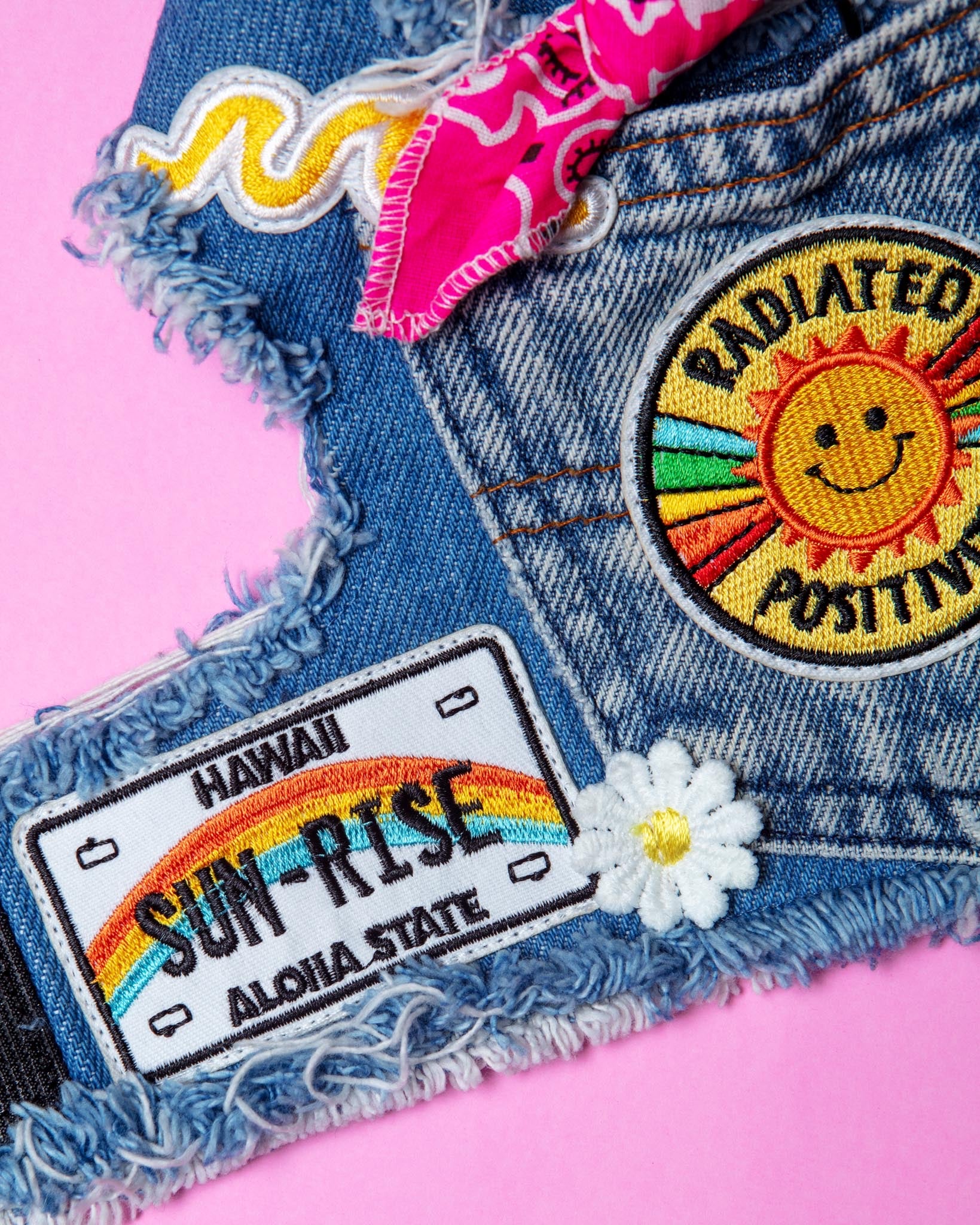Sunshine Positivity Denim Dog Harness (Made in the USA) - Image 4