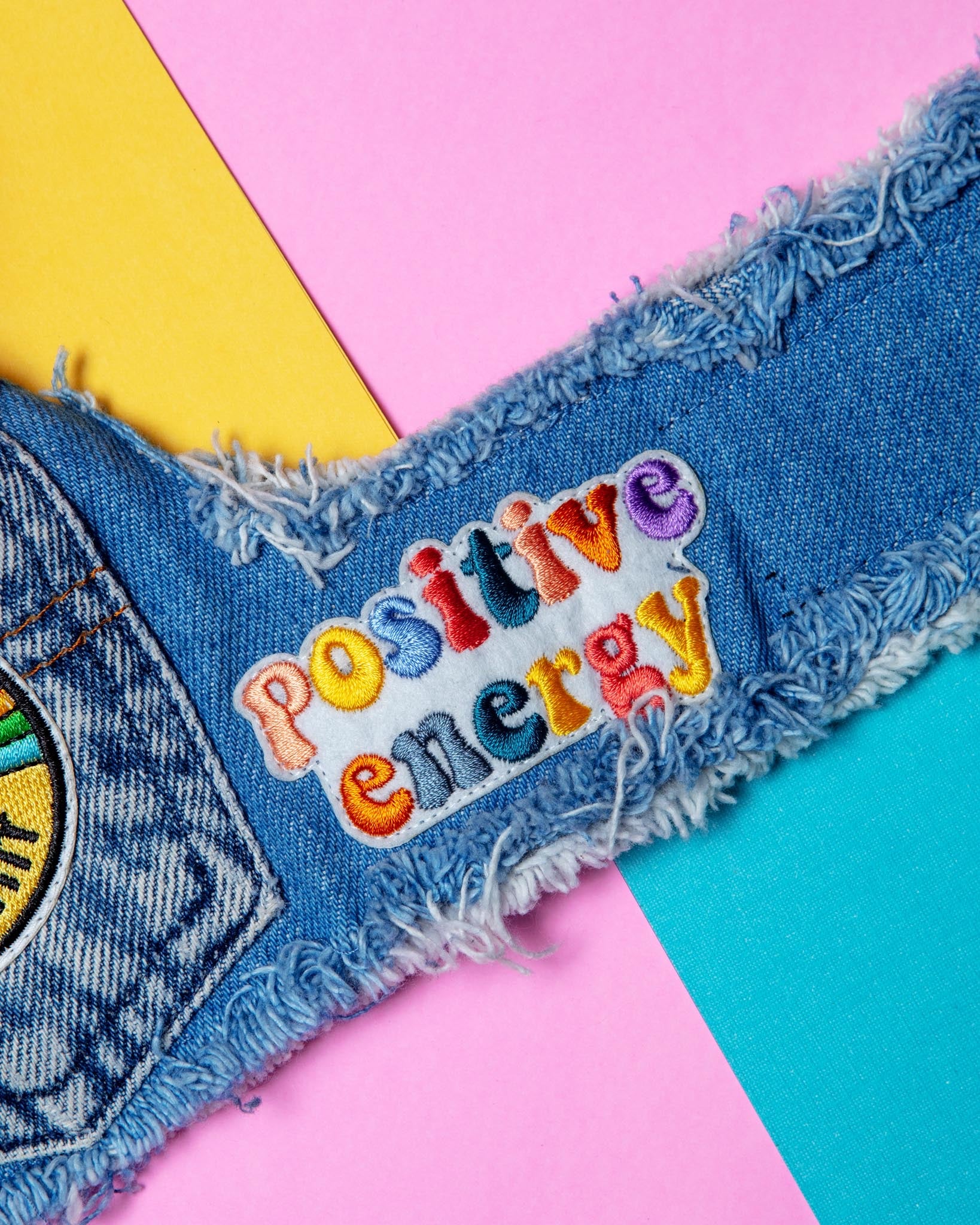 Sunshine Positivity Denim Dog Harness (Made in the USA) - Image 5