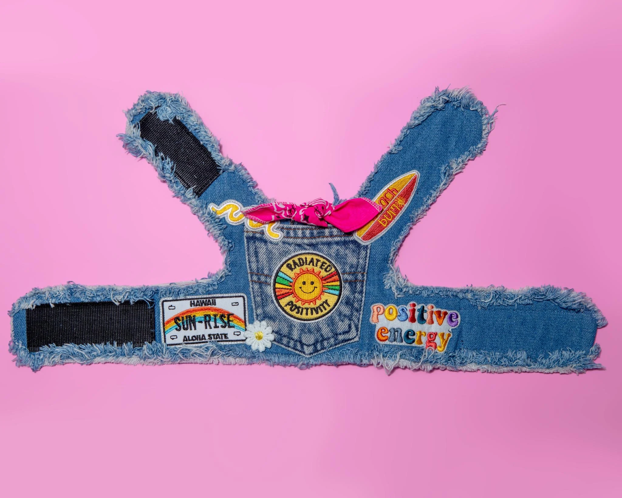 Sunshine Positivity Denim Dog Harness (Made in the USA) - Image 6
