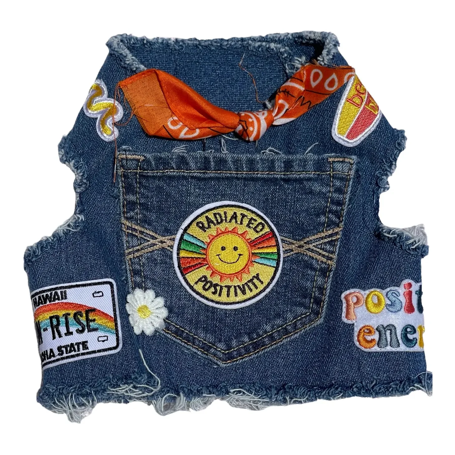 Sunshine Positivity Denim Dog Harness (Made in the USA) - Image 7