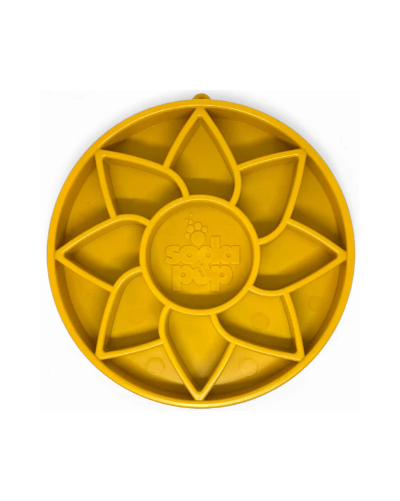 Sunflower Shallow Slow Feeder Tray for Dogs (Made in the USA) - Image 2
