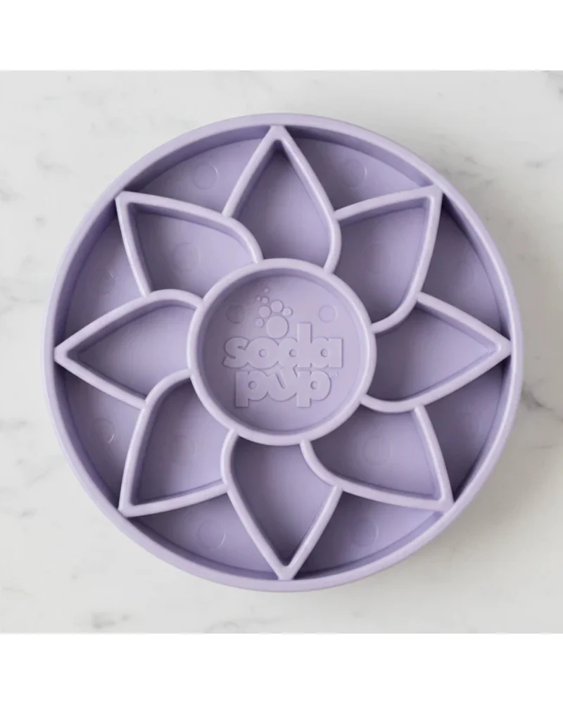 Sunflower Softie eTray Slow Feeder Dog Bowl & Soft Shallow Lick Mat (Made in the USA) - Image 3