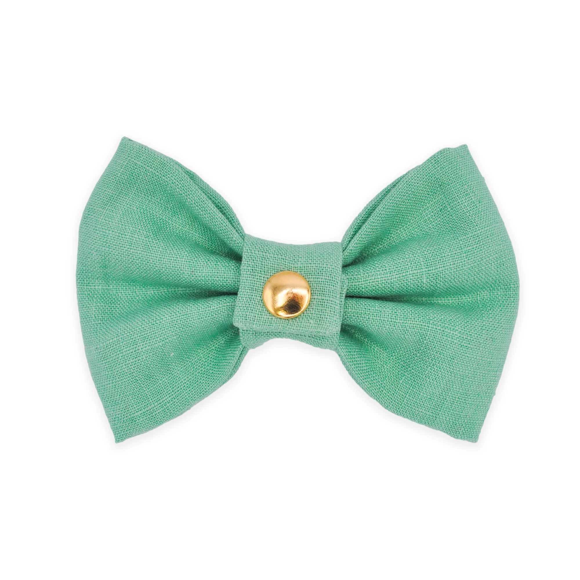 Matcha Sage Linen Dog Bow Tie<br>(Made in the USA) - Image 5