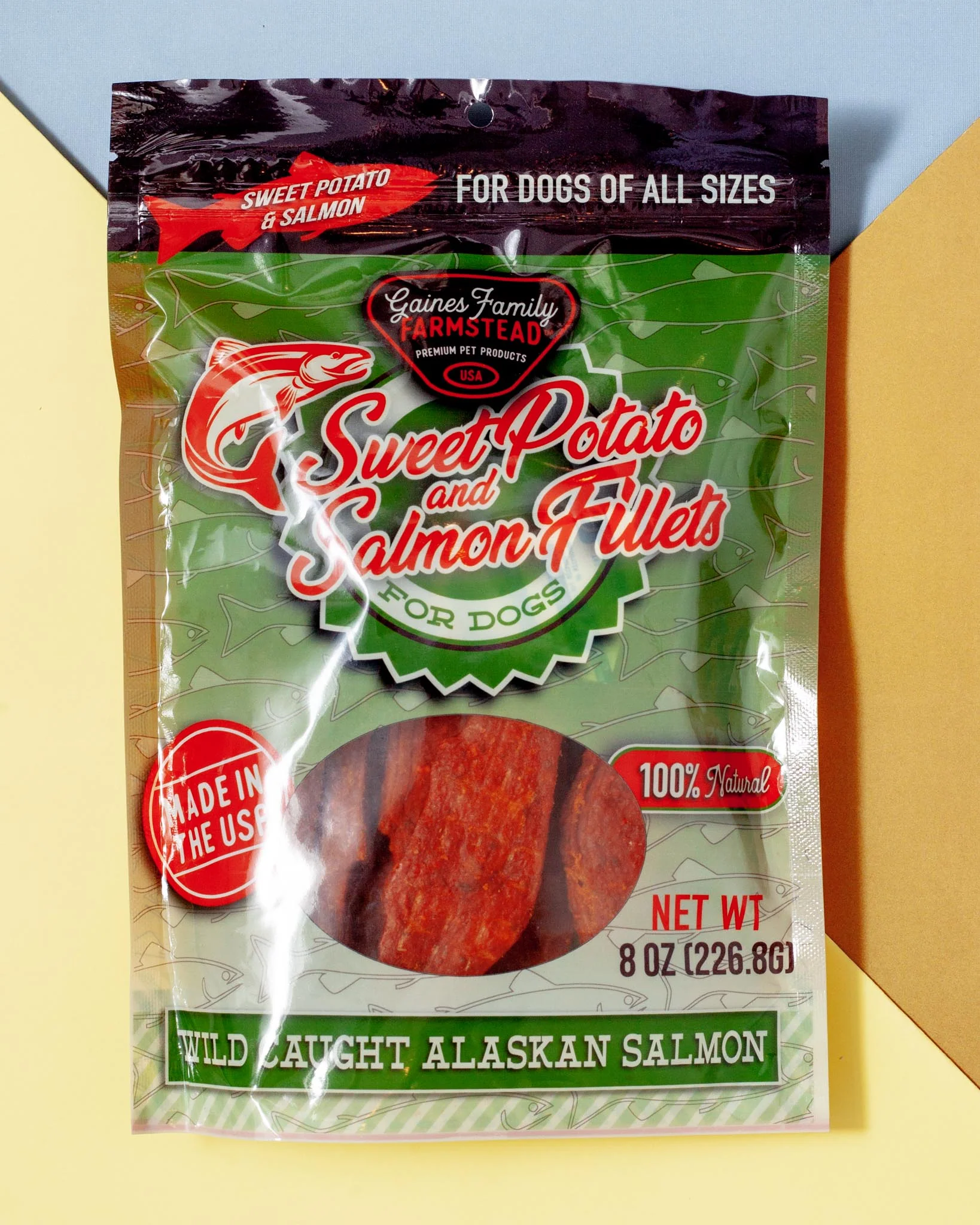 Sweet Potato and Salmon Fillets Treats for Dogs (Made in the USA) - Image 2