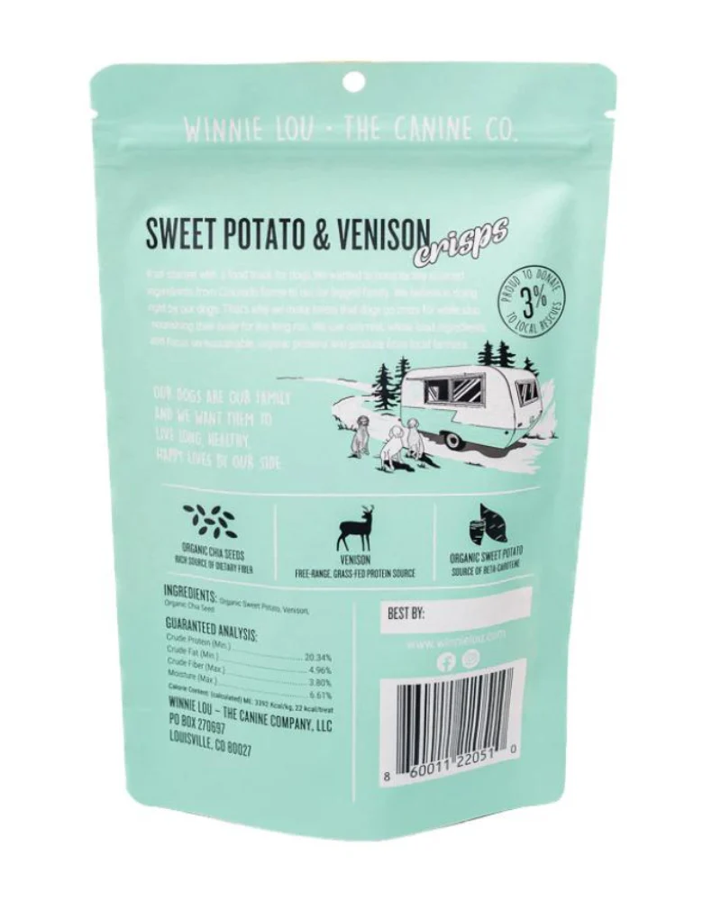 Sweet Potato & Venison Crisp Dog Treats - Image 5