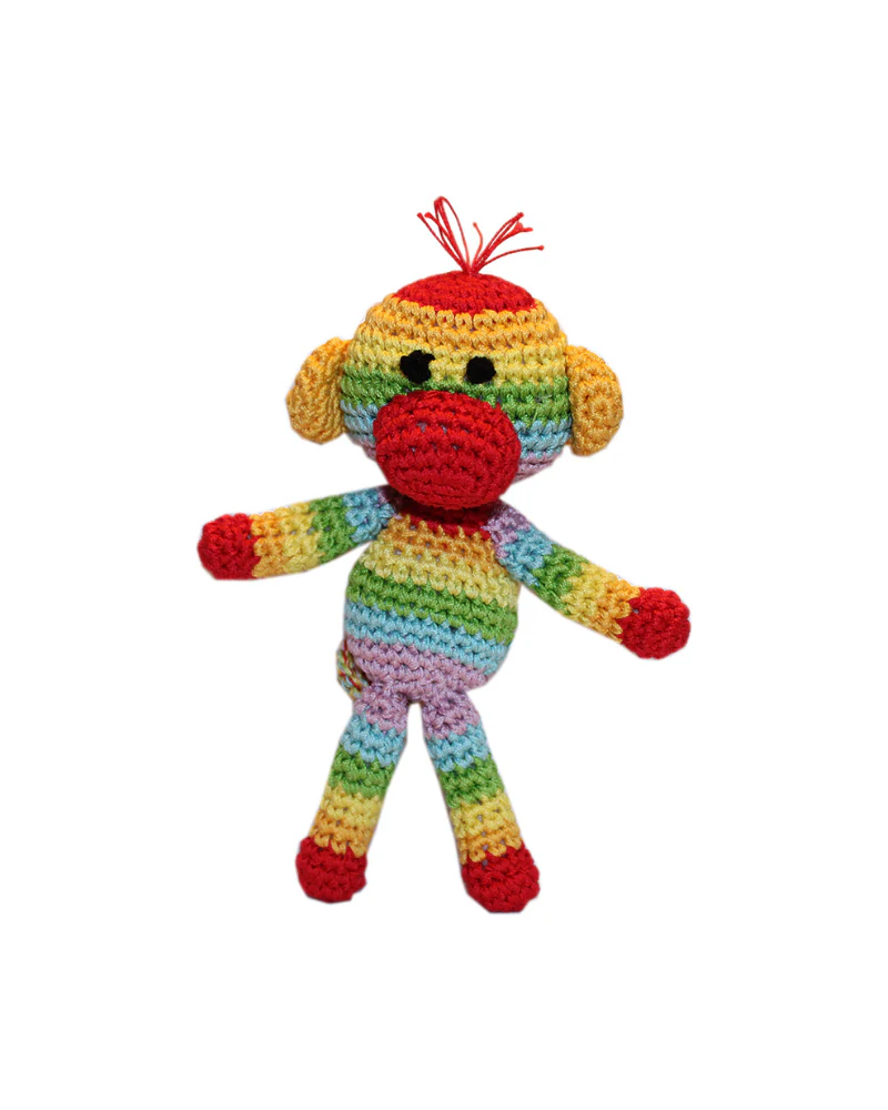Sweetie the Sock Monkey Organic Knit Dog Toy - Image 2