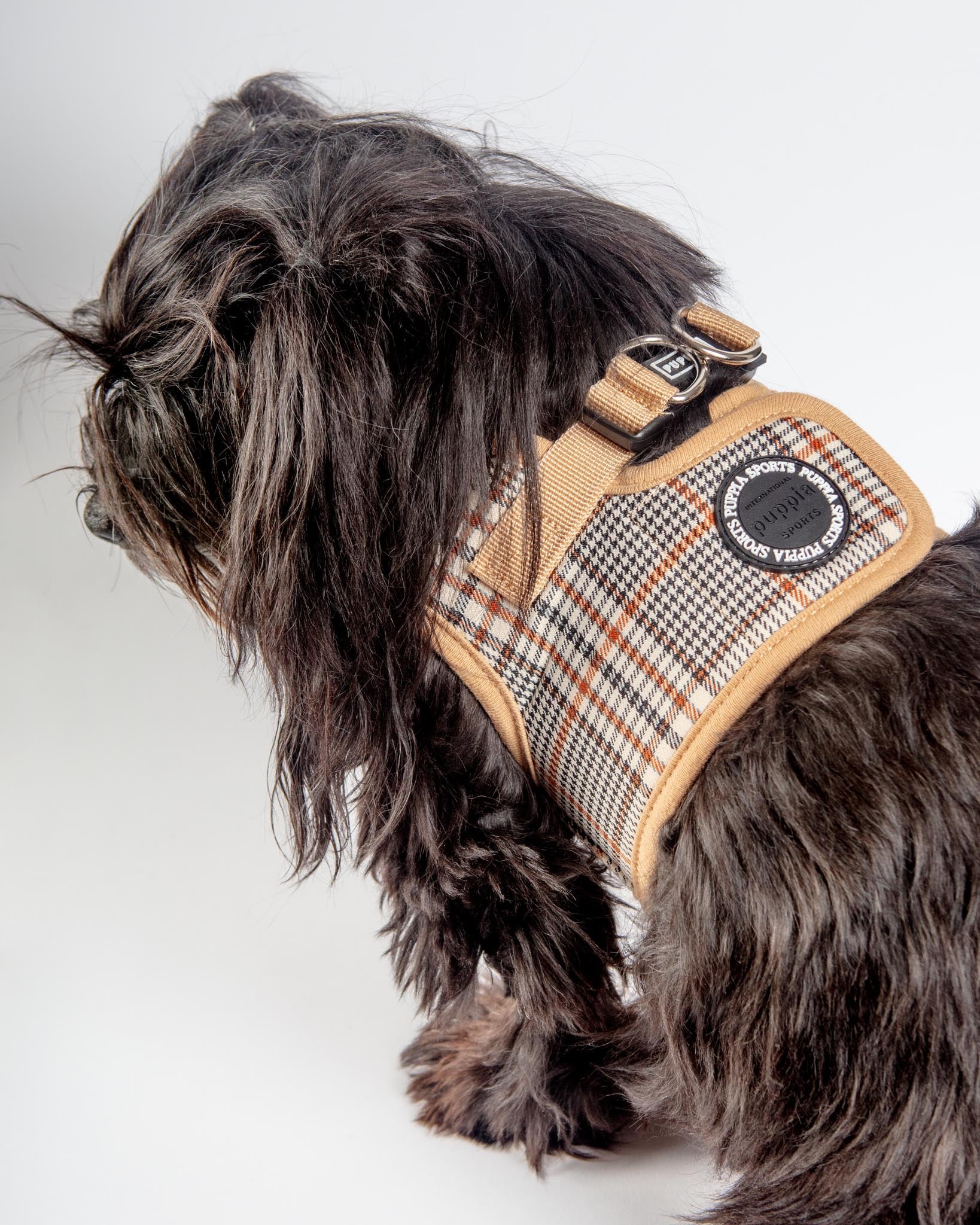Tan Tartan Plaid Step-in Dog Harness - Image 2