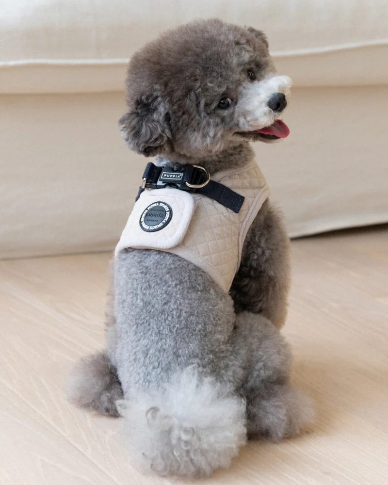 Irvin Fleece-Lined Dog Harness in Cream - Image 5