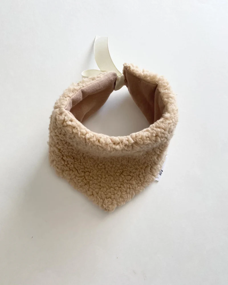 Teddy Dog Bandana in Tan (Made in the USA) (CLEARANCE)
