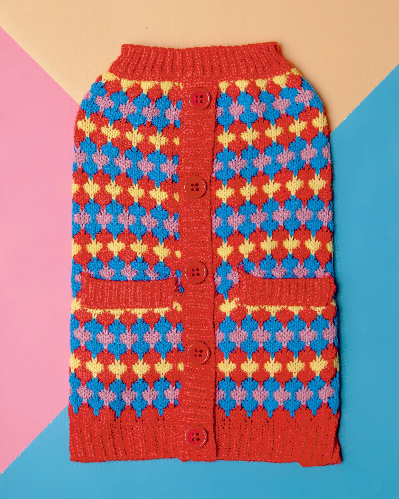 Tangerine Dreams Small Dog Cardigan Sweater (FINAL SALE)