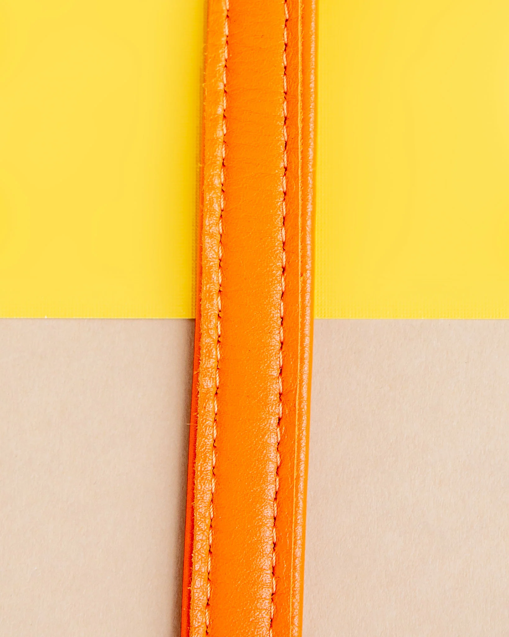 Tangerine Orange Leather Dog Leash << FINAL SALE >> - Image 3