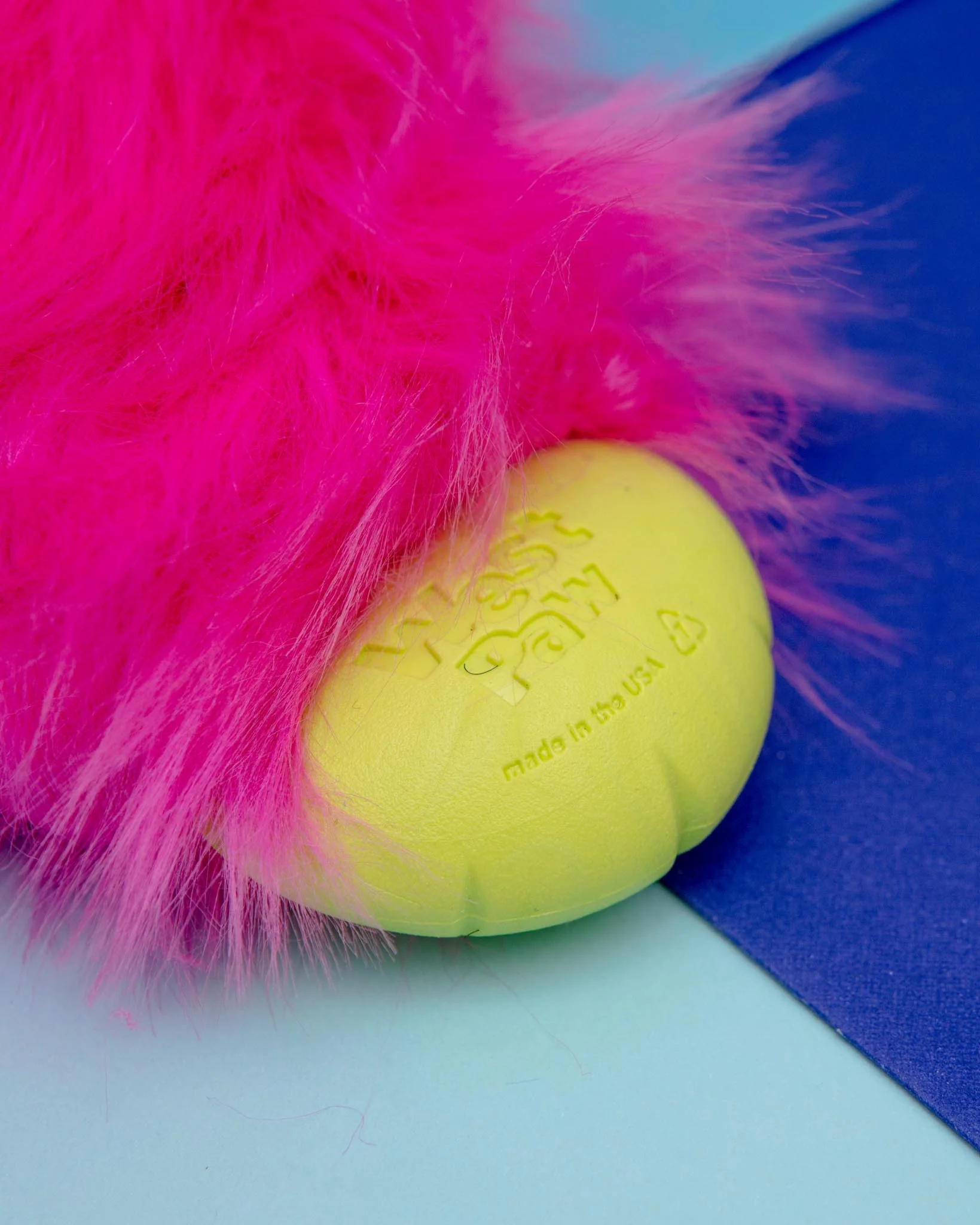 Taylor Durable Dog Plush Toy in Hot Pink (Made in the USA) - Image 2