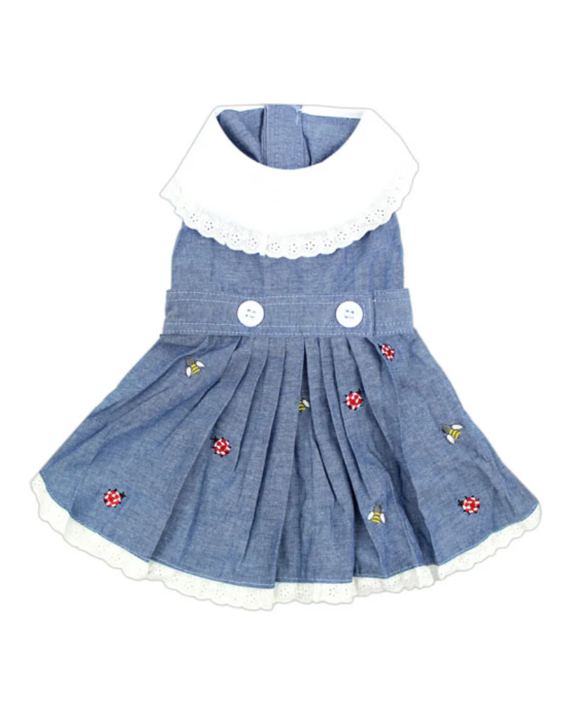 The Bugs + The Bees Chambray Dog Dress (FINAL SALE) - Image 5