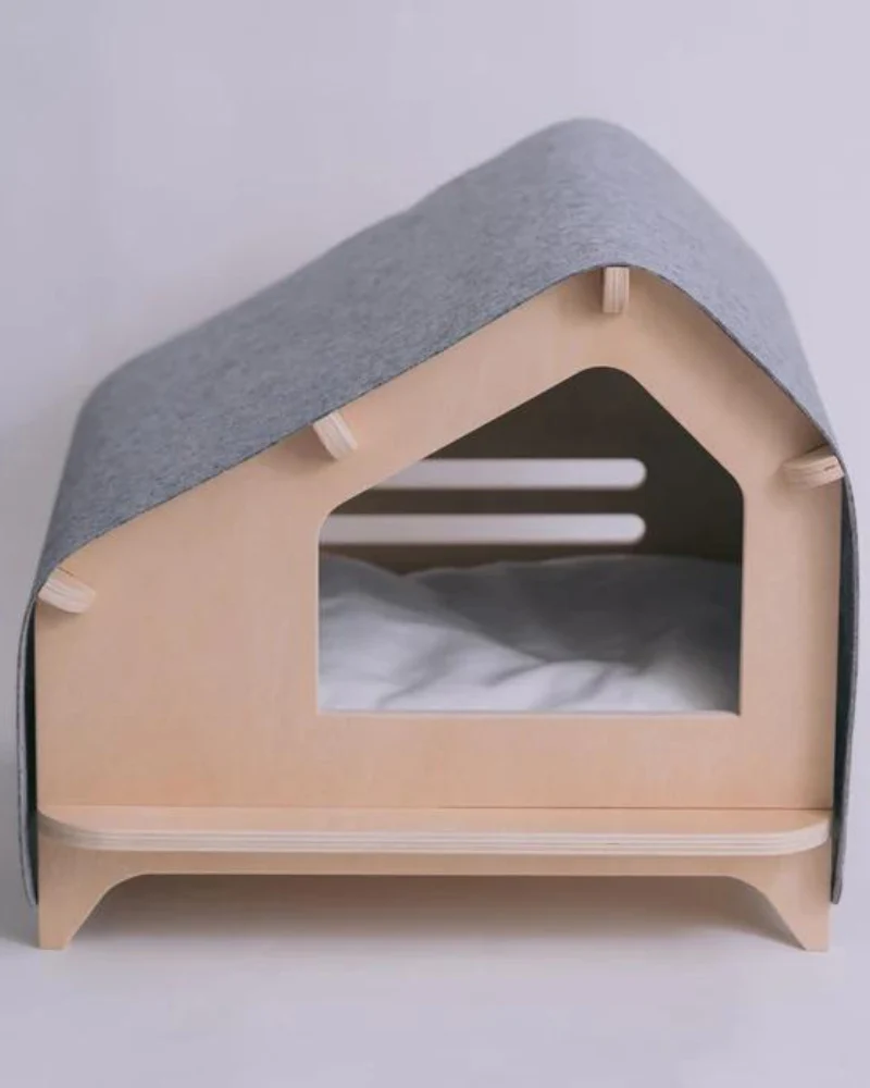 The Little Pet Cabin in Light Grey (FINAL SALE) - Image 4