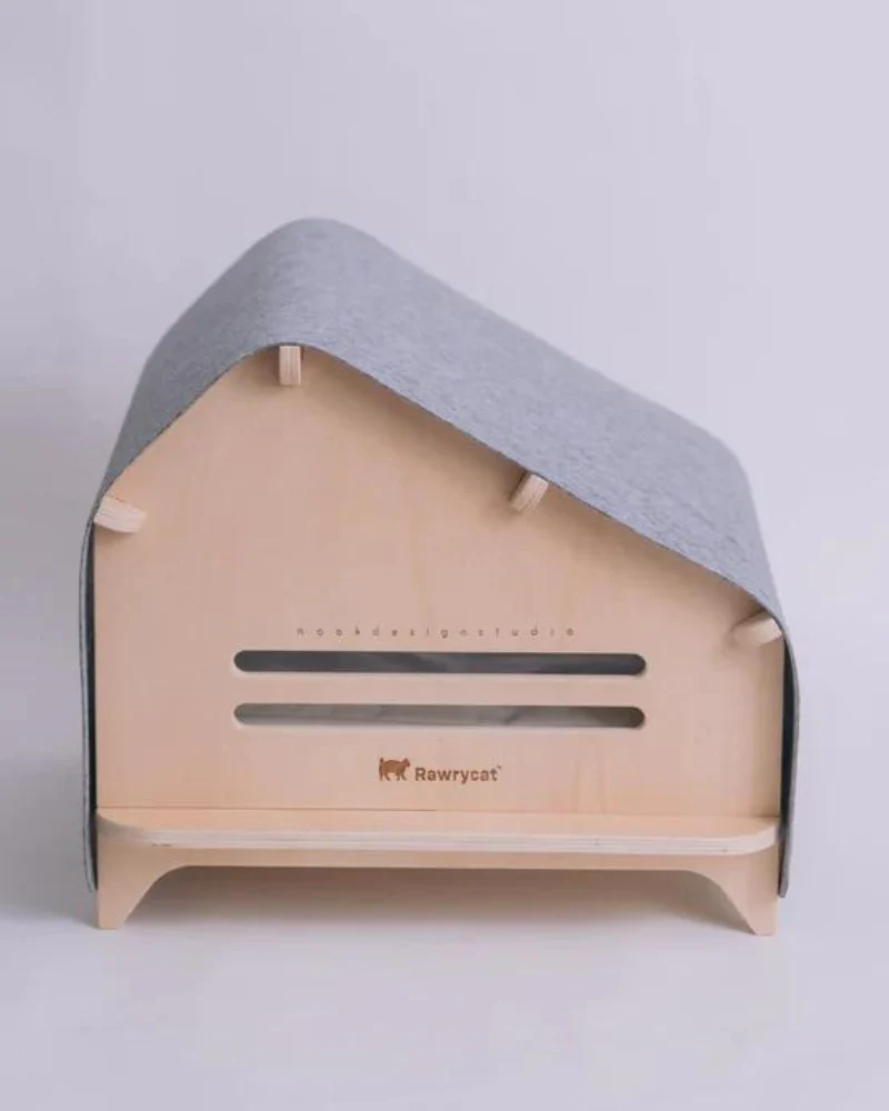 The Little Pet Cabin in Light Grey (FINAL SALE) - Image 5