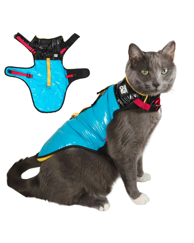 "The Catagonia" Water-Resistant Harness Puffer Jacket for Cats - Image 10