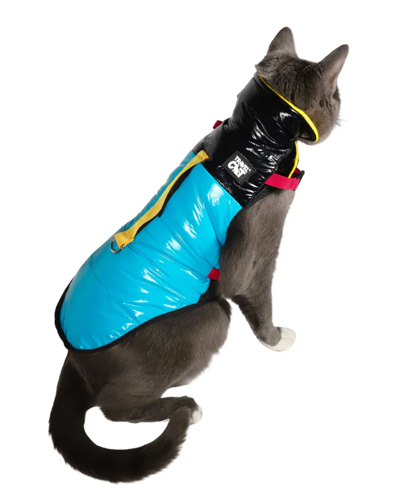 "The Catagonia" Water-Resistant Harness Puffer Jacket for Cats - Image 5