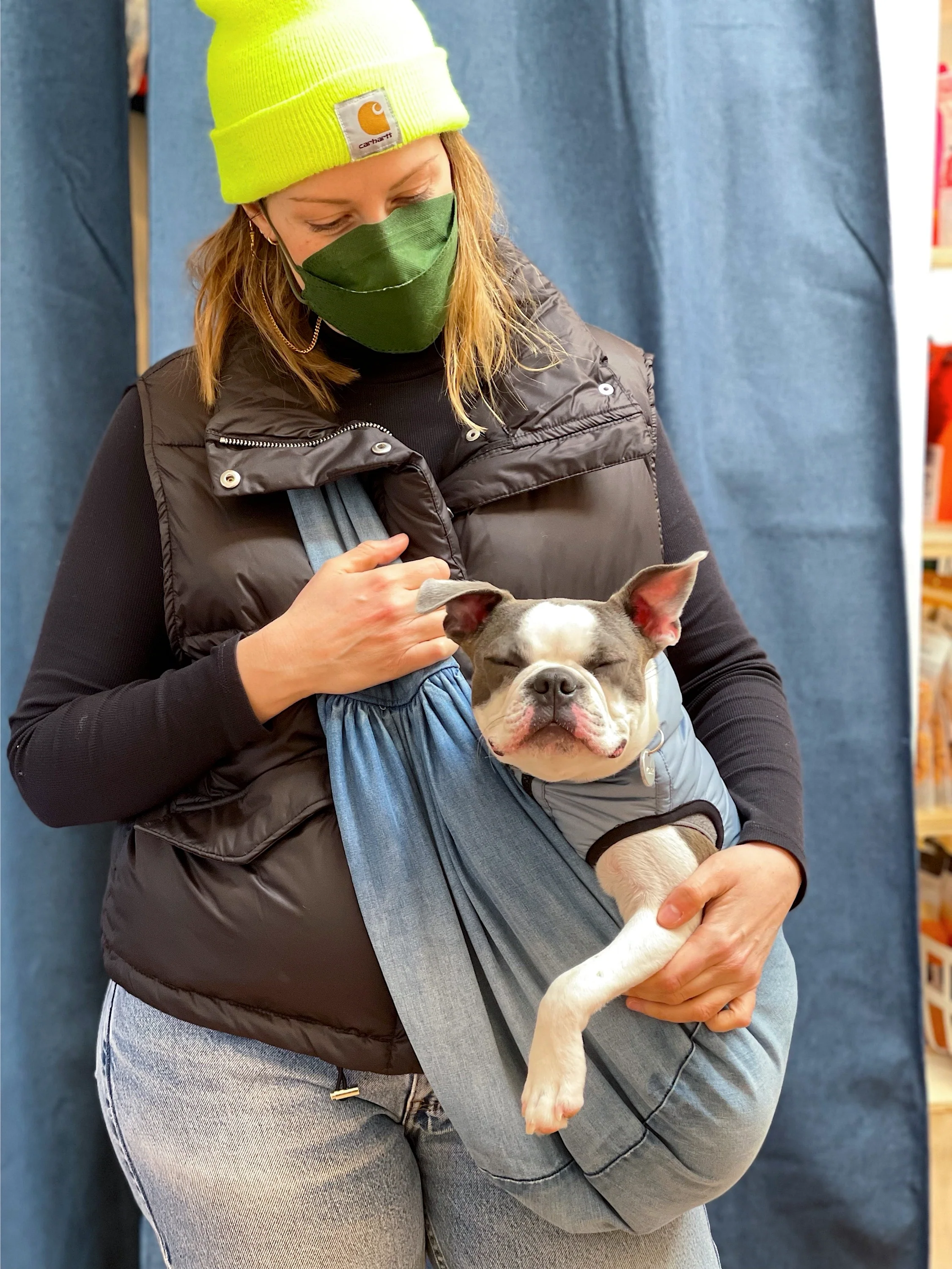 Adjustable Denim Dog Sling Carrier (Made in the USA) (FINAL SALE) - Image 3