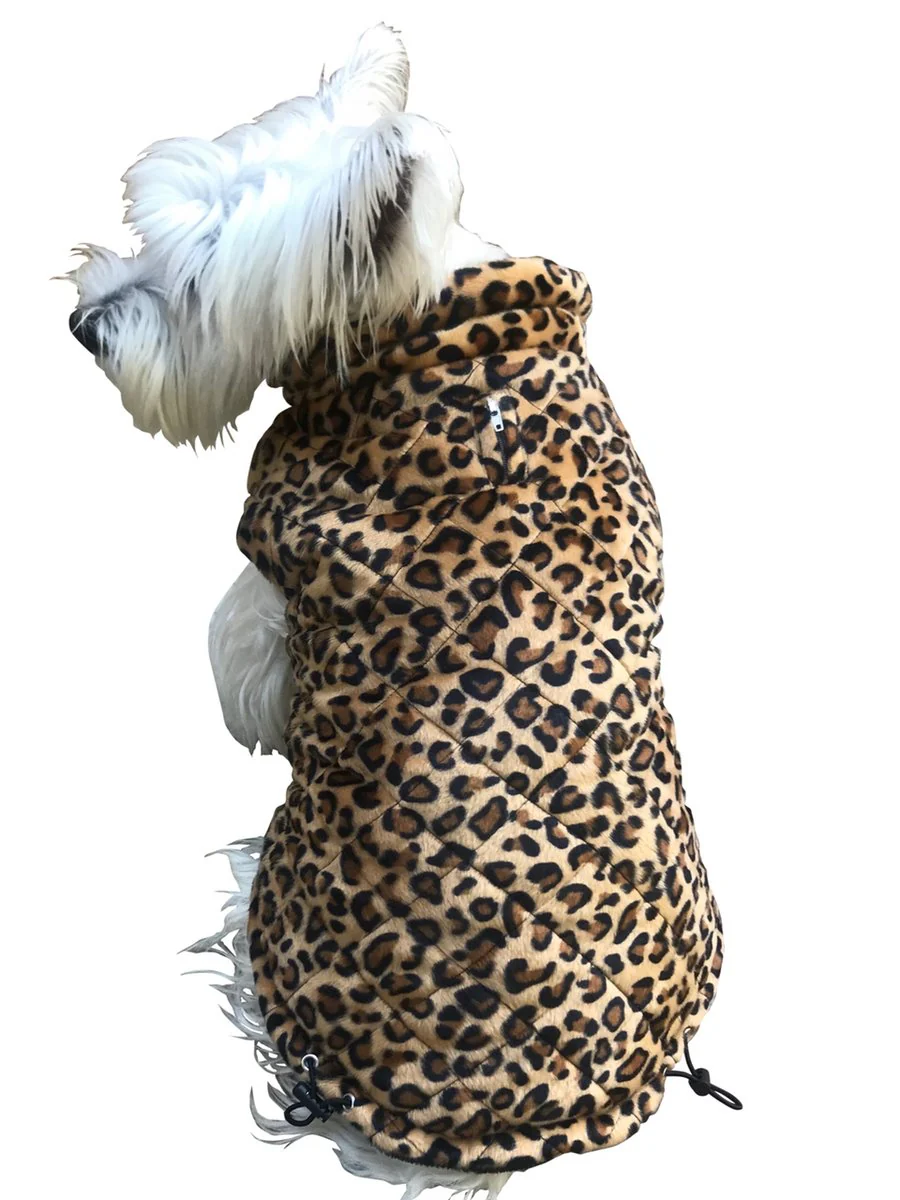 THE DOG SQUAD | Leopard Quilted Puffer