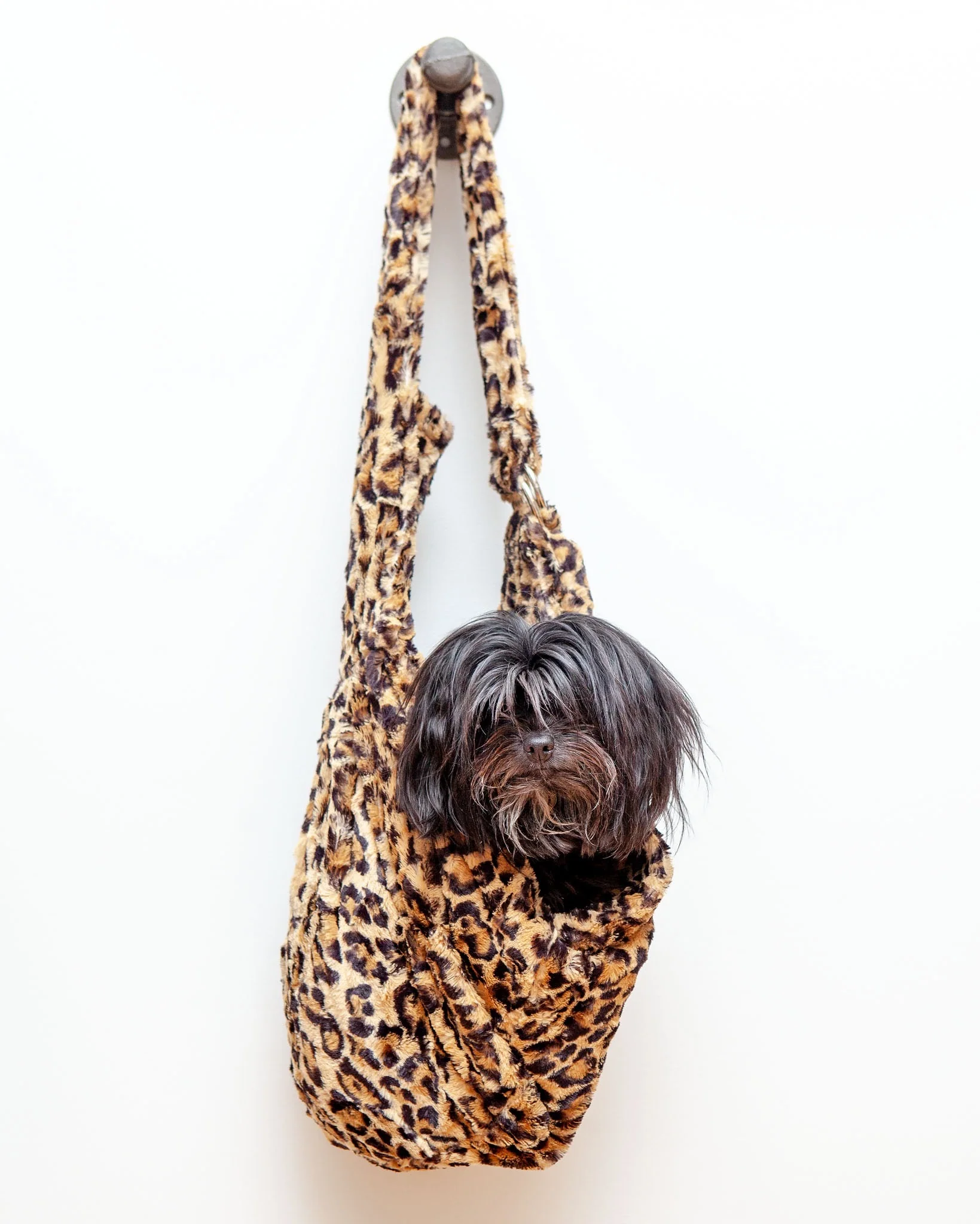 Faux Fur Leopard Sling Dog Carrier Bag (Made in the USA) (FINAL SALE) - Image 3