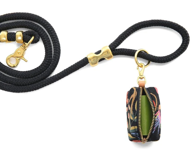THE FOGGY DOG | Rifle Paper Co. Boho Birds Midnight Leash Bag - Image 2