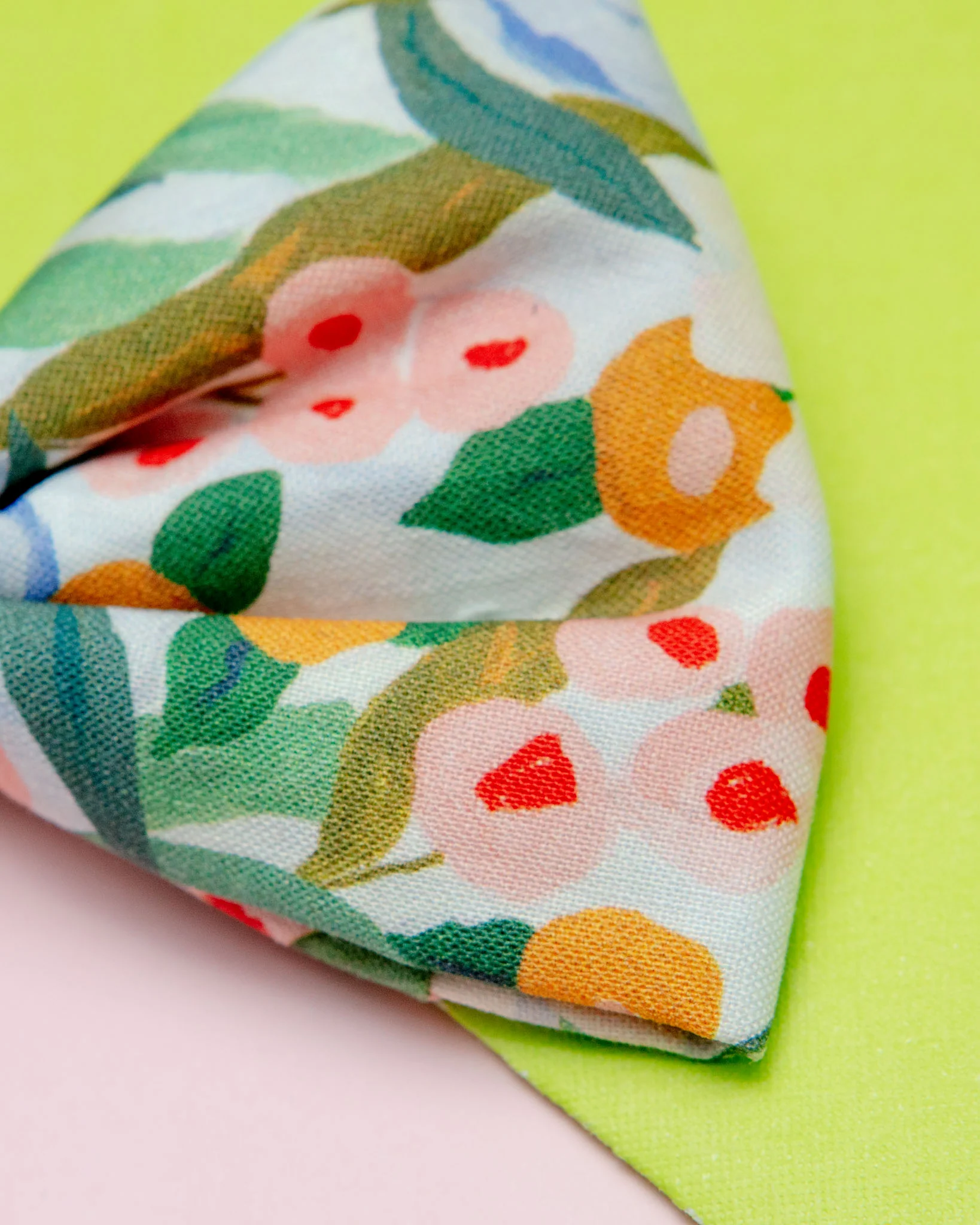 Gathered Floral Print Dog Bow Tie (Made in the USA) << CLEARANCE >> - Image 2