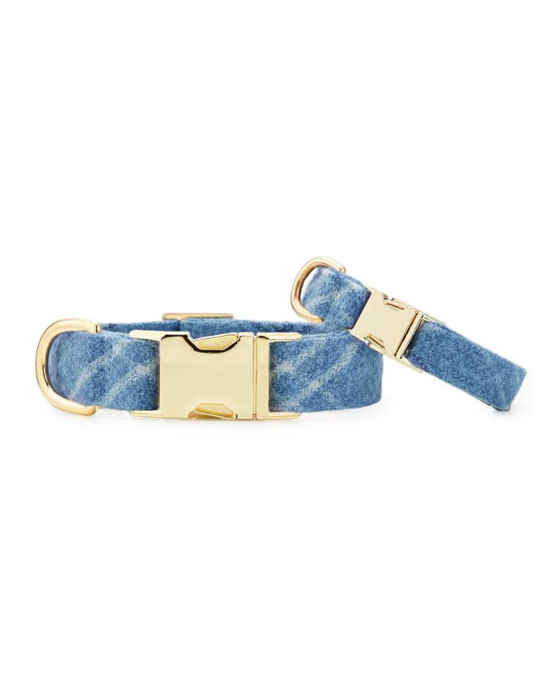 Harbor Plaid Flannel Dog Collar (Made in the USA)<<br>>(FINAL SALE) - Image 4