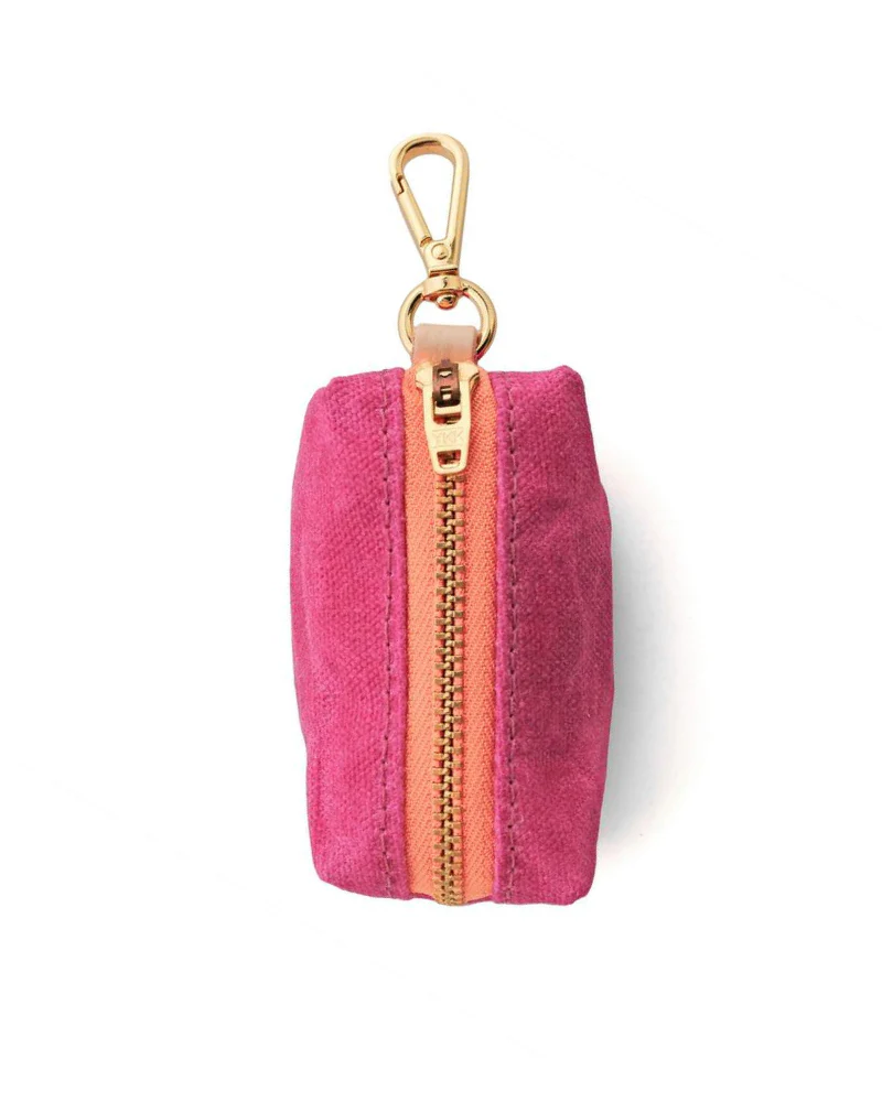 Hot Pink Waxed Canvas Waste Bag Dispenser (Made in the USA) - Image 2